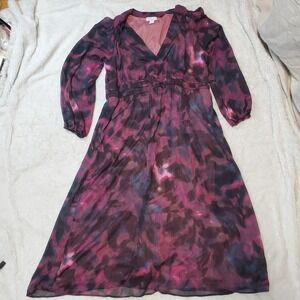 NWT Sofia Vergara Romantic Artsy Plus Size Empire Waist Mid Calf Dress XXL 20‎
